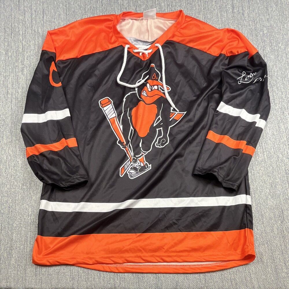 Baltimore Orioles Hockey Jersey SGA 2026 Ledo Pizza Lace Up Angry Bird Medium M